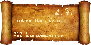Linkner Hasszán névjegykártya